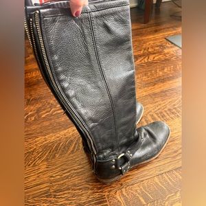 Black Frye leather riding boots